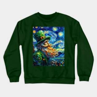 Laprechaun at Starry Night Crewneck Sweatshirt